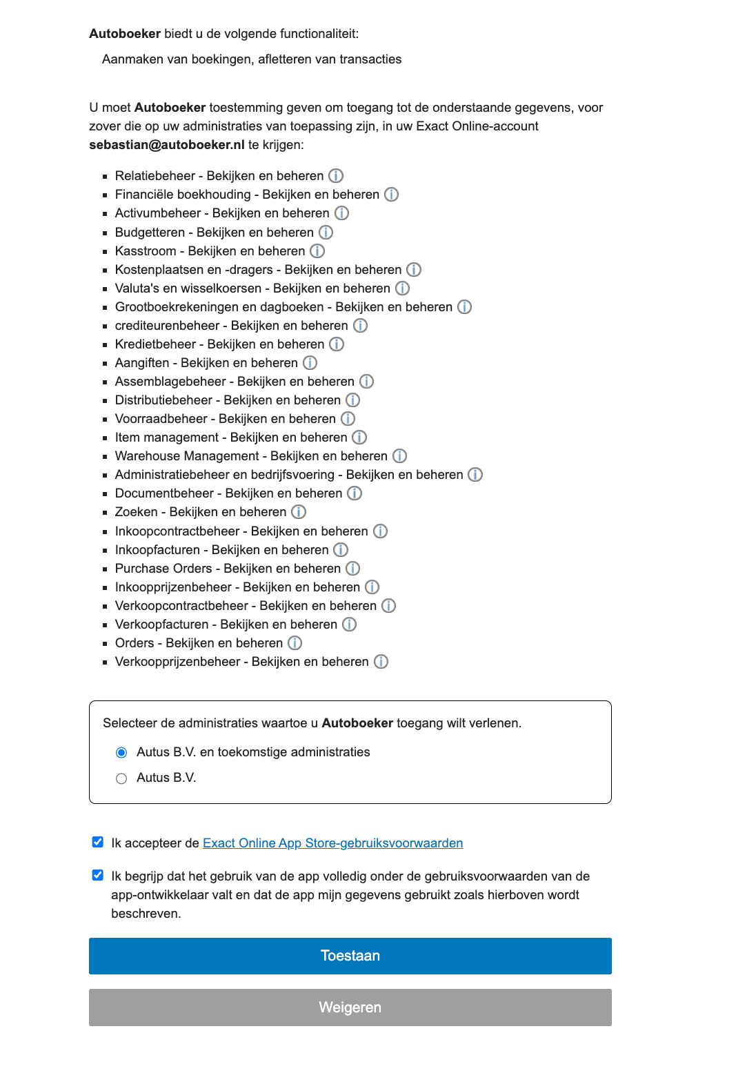 Autoriseren